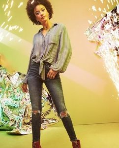 American Eagle Dark Wash Ne(x)t Level Stretch High Rise Jeggings Size 4